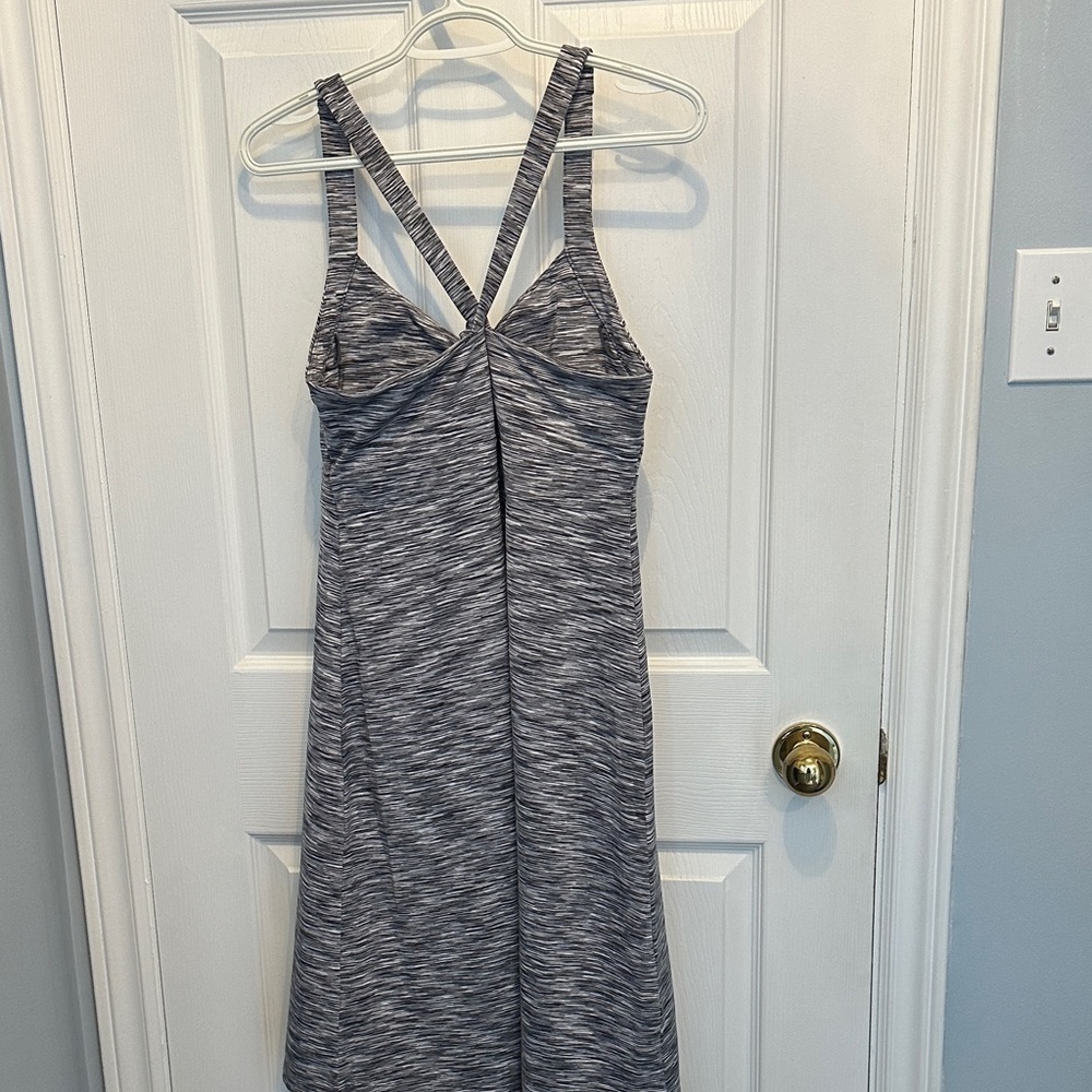 MONDETTA Heathered Gray Strappy Mini Dress Sz Lg Sporty Comfy Minimalist EUC - Picture 4 of 8